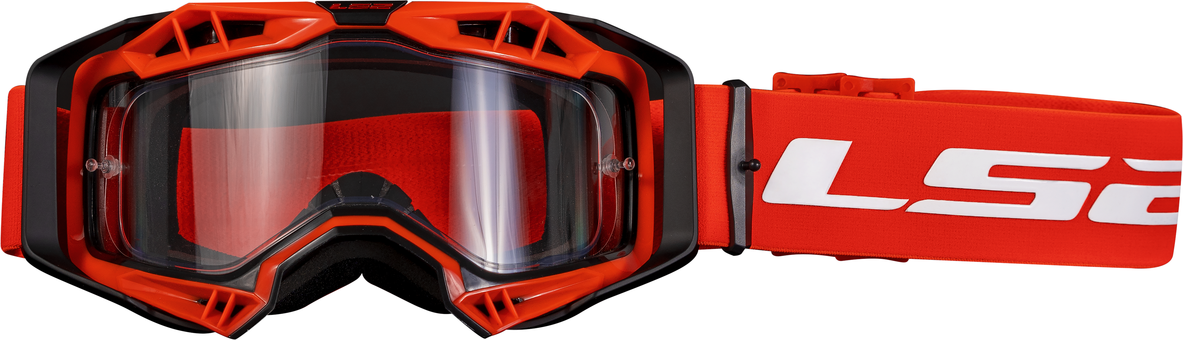 AURA ENDURO GOGGLE BLACK RED CLEAR